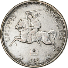 Lithuania, 5 Litai, 1925, King's Norton, Silver, EF(40-45), KM:78