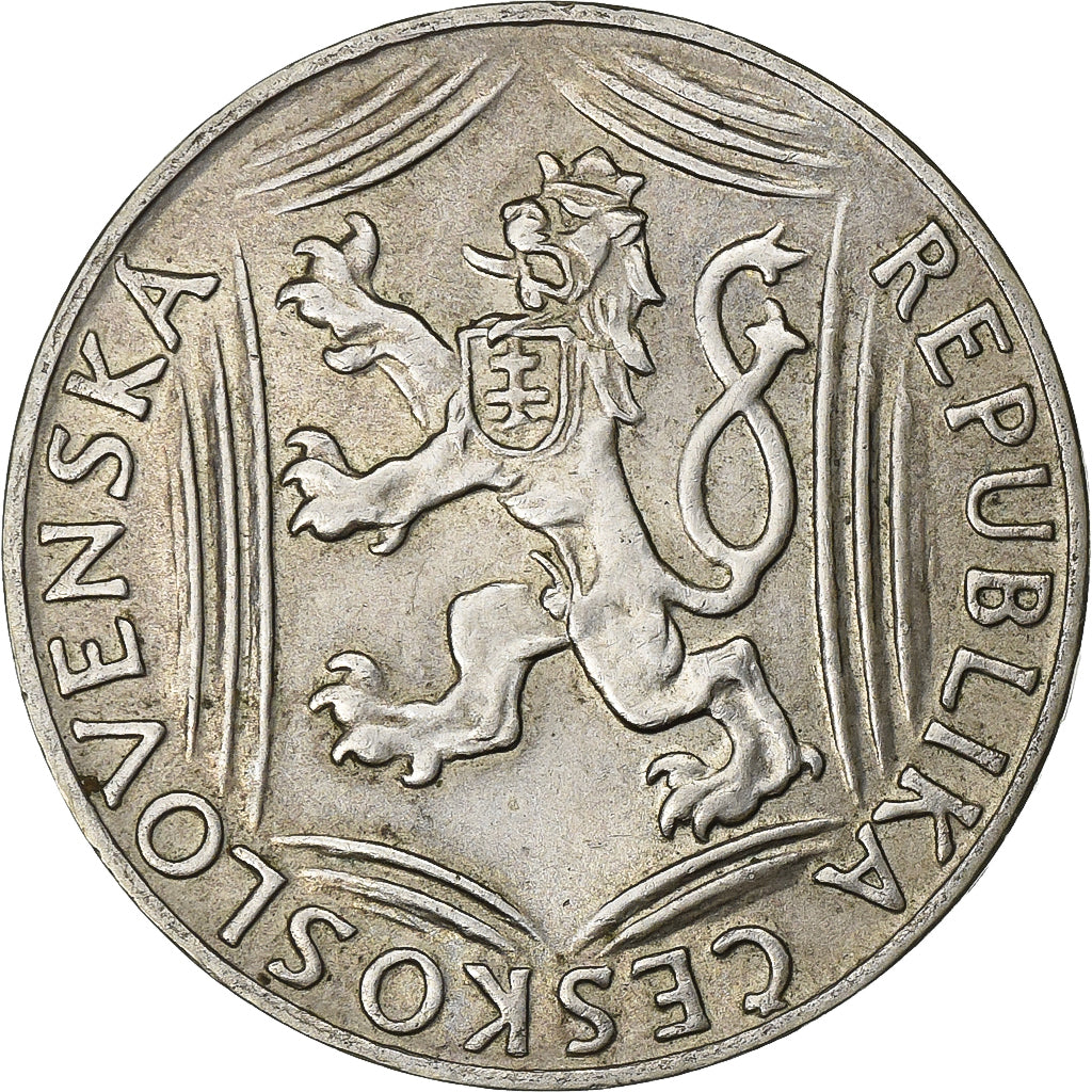 Checoslovaquia, 100 Korun, 1948, Plata, MBC, KM:27