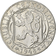 Checoslovaquia, 100 Korun, 1948, Plata, MBC+, KM:26