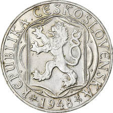 Czechoslovakia, 100 Korun, 1948, Silver, EF(40-45), KM:26