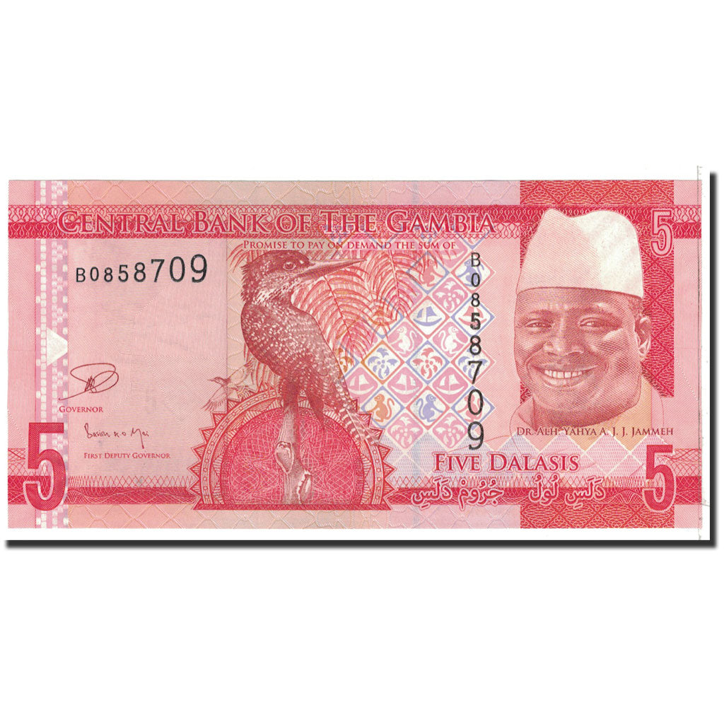 Banknote, Gambia, 5 Dalasis, 2015, Undated, KM:New, UNC(65-70)