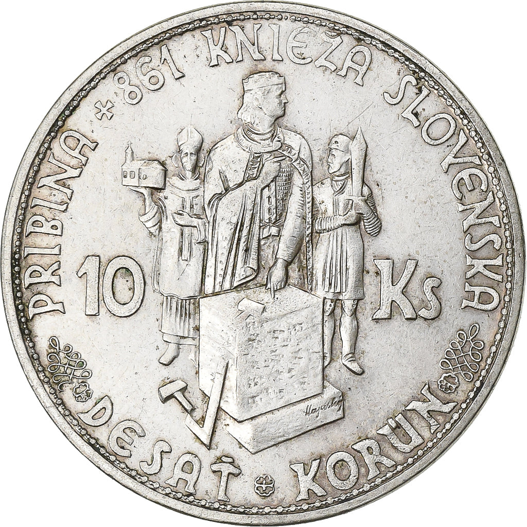 Slovakia, 10 Korun, 1944, Silver, EF(40-45), KM:9.2