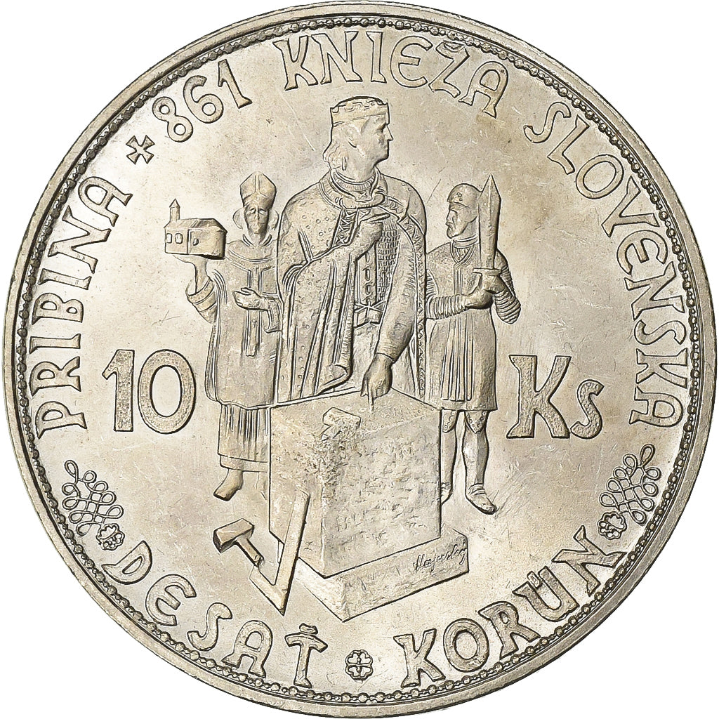 Slovakia, 10 Korun, 1944, Silver, EF(40-45), KM:9.2