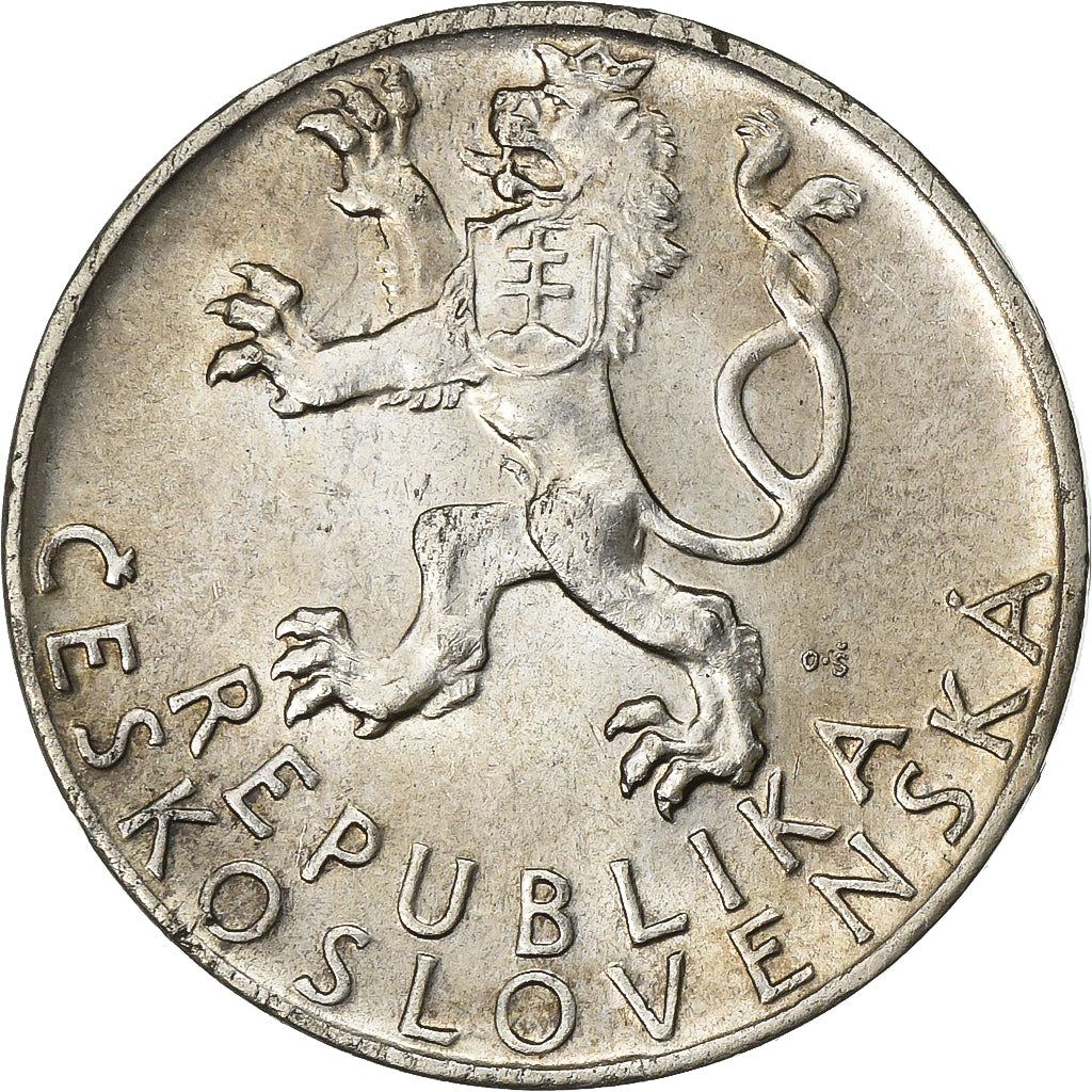 Czechoslovakia, 50 Korun, 1947, Silver, AU(50-53), KM:24