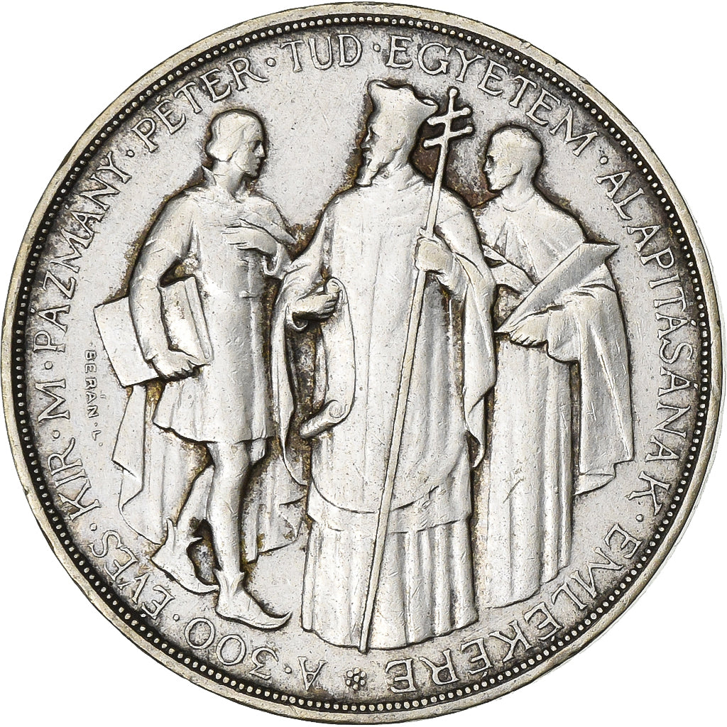 Hungria, 2 Pengö, 1935, Prata, EF(40-45), KM:513