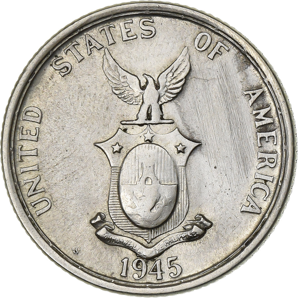 Philippines, 50 Centavos, 1945, San Francisco, Silver, EF(40-45), KM:183