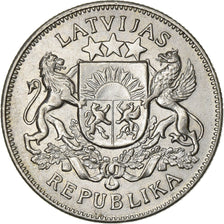 Latvia, 2 Lati, 1925, Silver, AU(50-53), KM:8