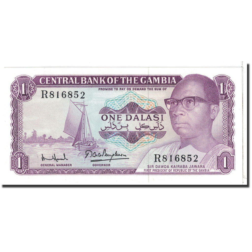 Billet, The Gambia, 1 Dalasi, 1971, Undated, KM:4f, NEUF
