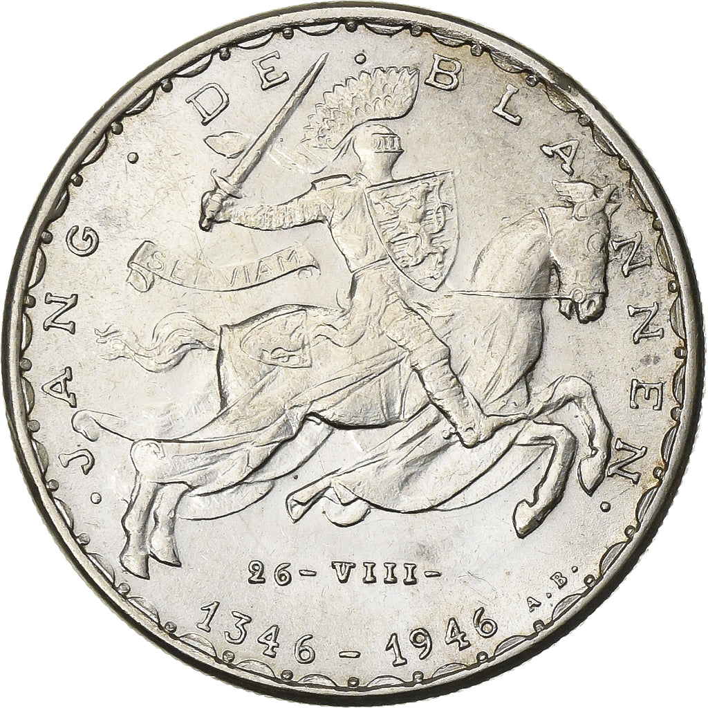 Lussemburgo, 20 Francs, 1946, Argento, BB, KM:E51