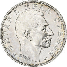 Serbia, Peter I, 2 Dinara, 1915, Paris, Silver, AU(55-58), KM:26.3