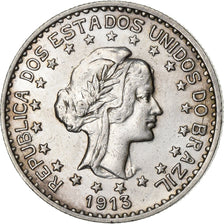 Brazil, 1000 Reis, 1913, Silver, AU(55-58), KM:510