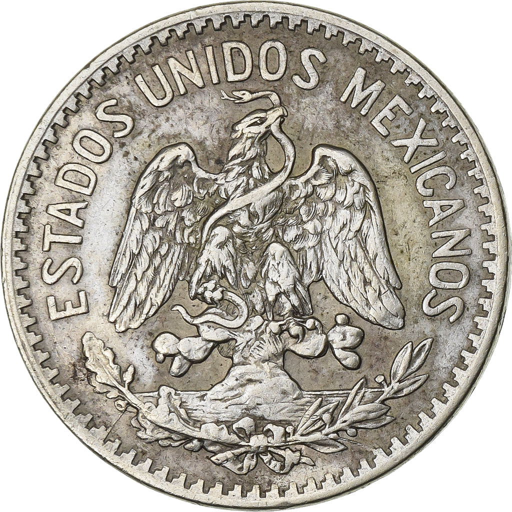 Mexico, 50 Centavos, 1917, Mexico City, Silver, AU(50-53), KM:445