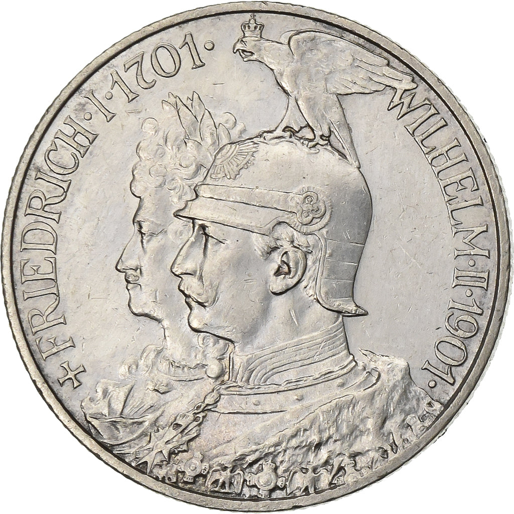 Kingdom of Prussia, PRUSSIA, Wilhelm II, 2 Mark, 1901, Berlin, Silver