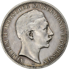 Germany, PRUSSIA, Wilhelm II, 3 Mark, 1911, Berlin, Silver, EF(40-45), KM:527
