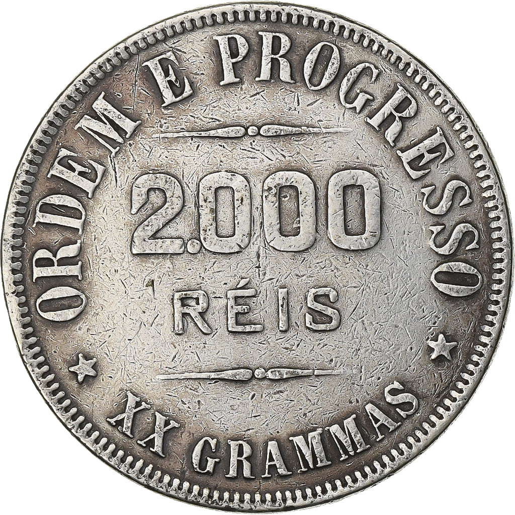 Brazil, 2000 Reis, 1907, Rio de Janeiro, Silver, VF(30-35), KM:508