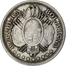 Bolivia, 50 Centavos, 1/2 Boliviano, 1898, Silver, EF(40-45), KM:161.5