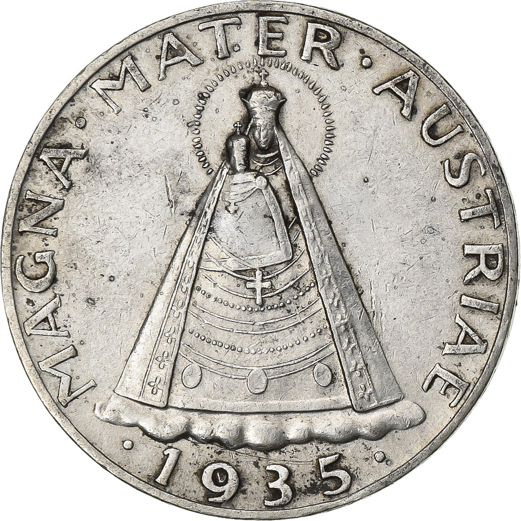 Austria, 5 Schilling, 1935, Vienna, Silver, EF(40-45), KM:2853