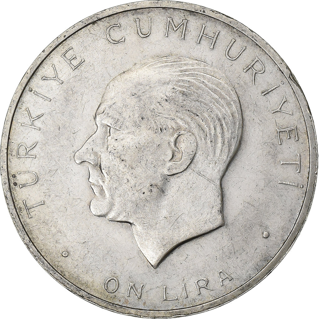 Turkey, 10 Lira, 1960, Silver, EF(40-45), KM:894