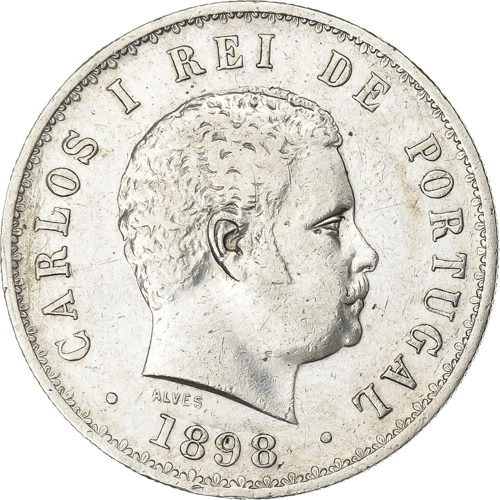 Portugal, Carlos I, 500 Reis, 1898, Lisbon, Silver, VF(30-35), KM:535