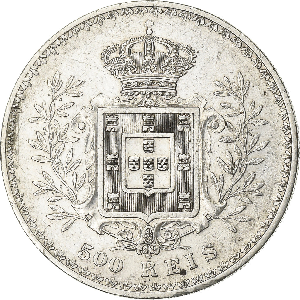 Portugal, Carlos I, 500 Reis, 1898, Lisbon, Silver, VF(30-35), KM:535