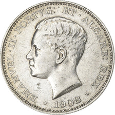 Portugal, Manuel II, 500 Reis, 1908, Lisbon, Silver, VF(30-35), KM:547