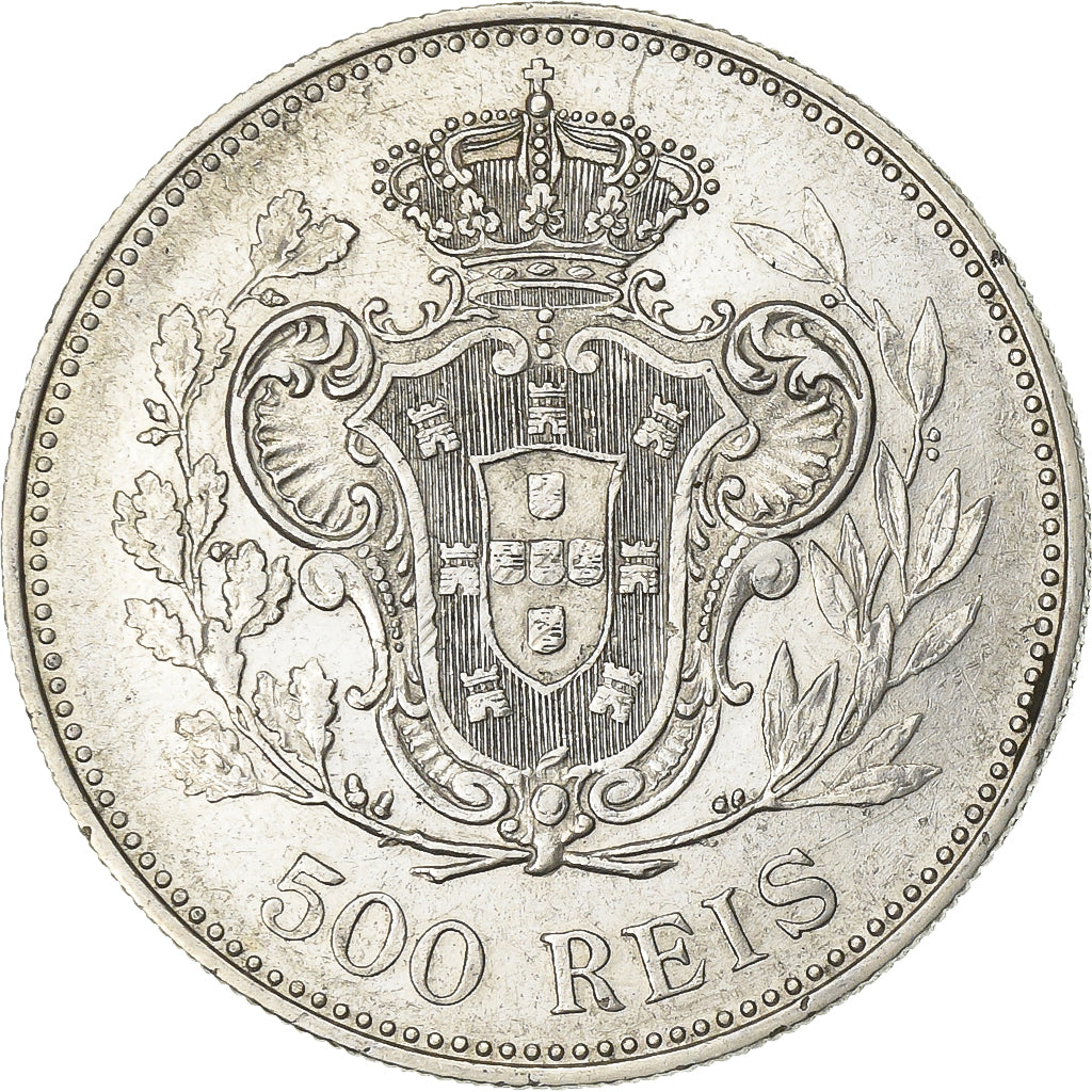 Portugal, Manuel II, 500 Reis, 1908, Lisbon, Silver, VF(30-35), KM:547
