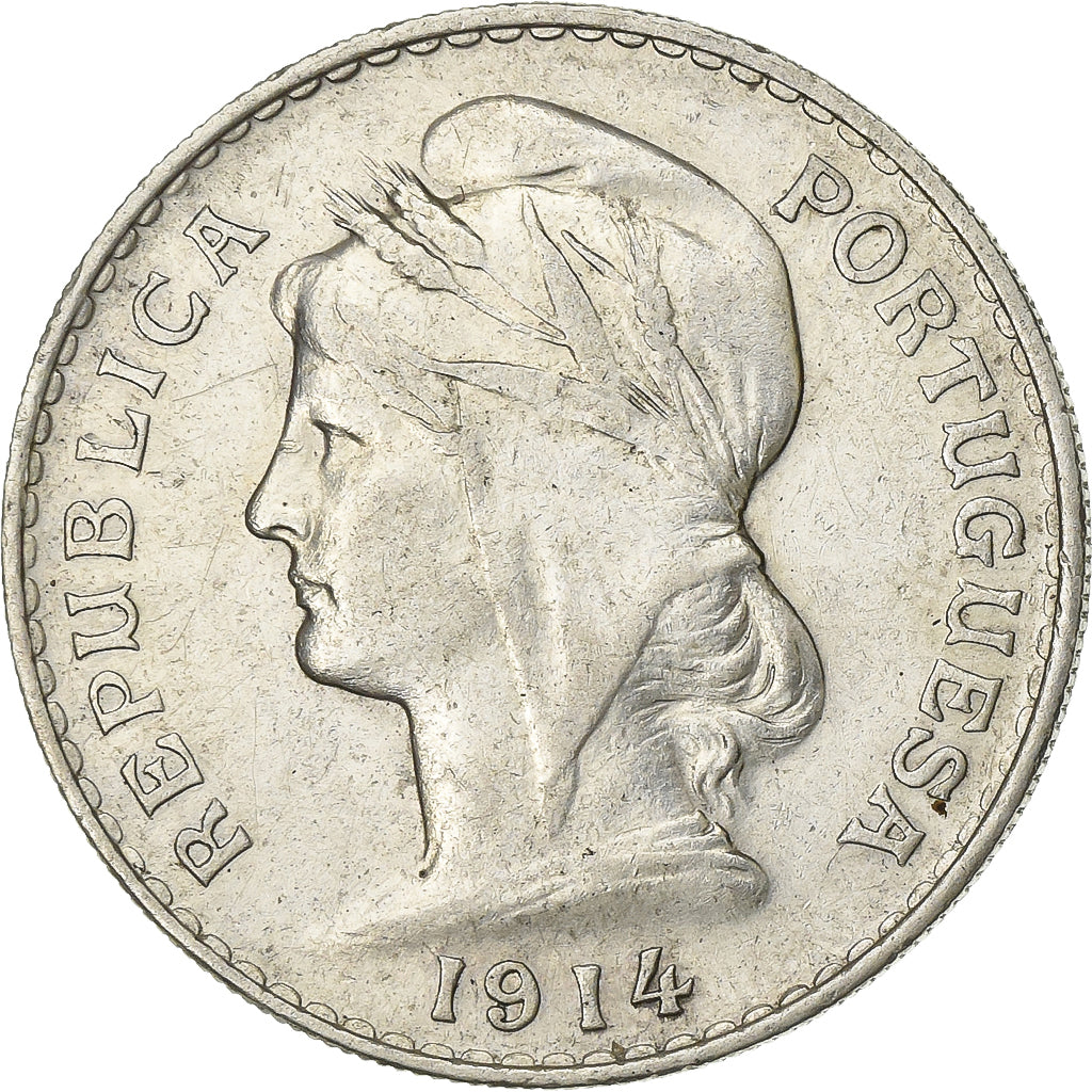 Portugal, 50 Centavos, 1914, Lisbon, Silver, EF(40-45), KM:561