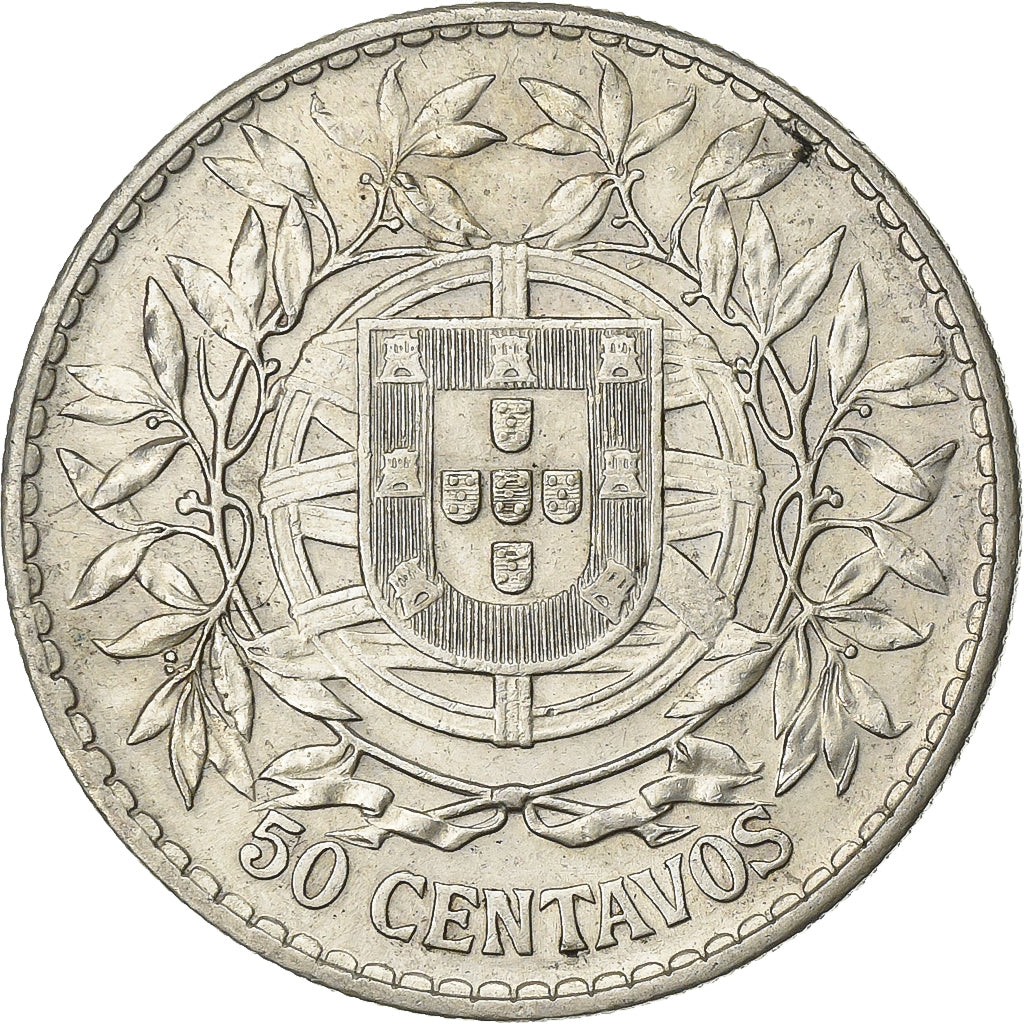 Portugal, 50 Centavos, 1914, Lisbon, Silver, EF(40-45), KM:561