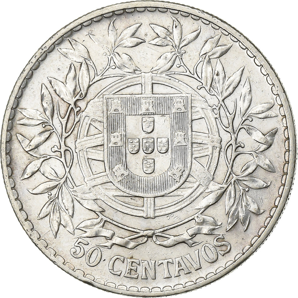 Portugal, 50 Centavos, 1913, Lisbon, Silver, EF(40-45), KM:561