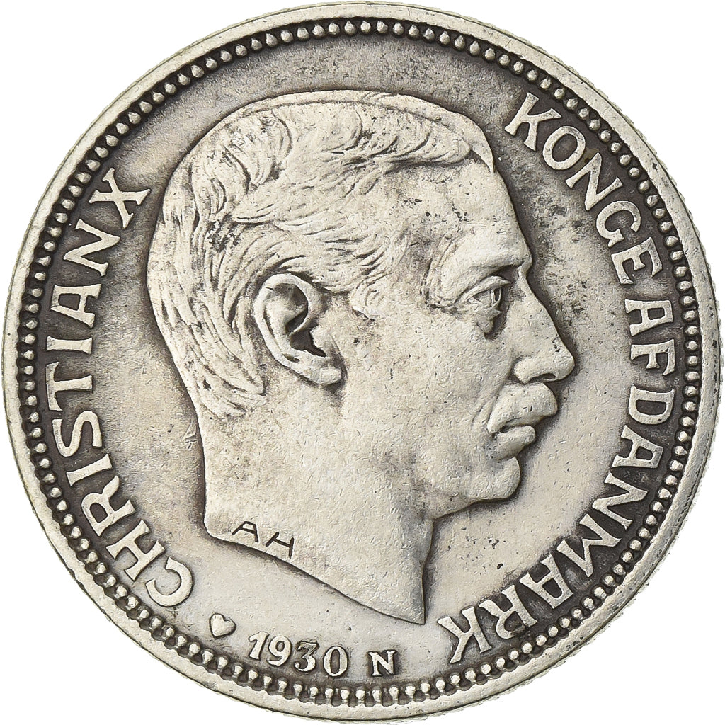 Denmark, Christian X, 2 Kroner, 1930, Copenhagen, Silver, EF(40-45), KM:3