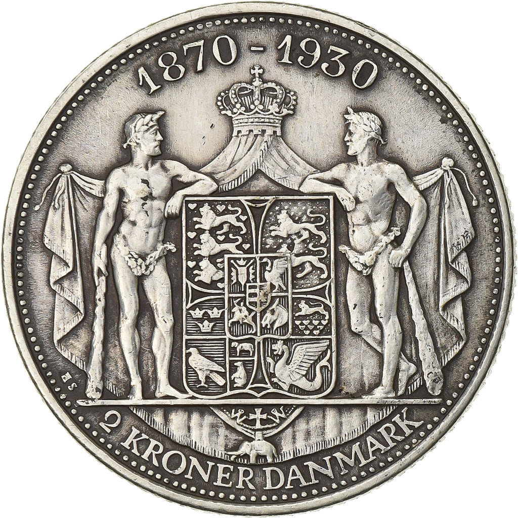 Denmark, Christian X, 2 Kroner, 1930, Copenhagen, Silver, EF(40-45), KM:3
