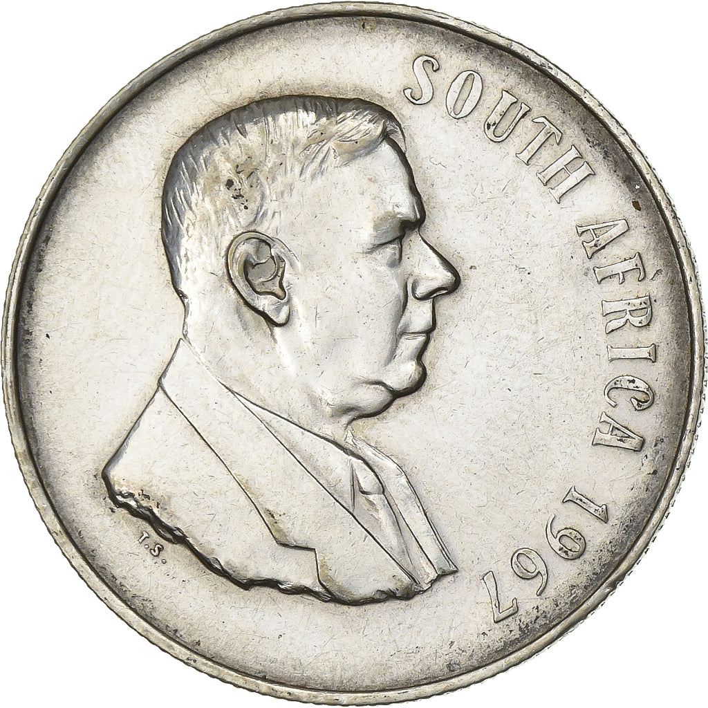 South Africa, Rand, 1967, Pretoria, Silver, EF(40-45), KM:72.1