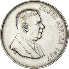 South Africa, Rand, 1967, Pretoria, Silver, EF(40-45), KM:72.1