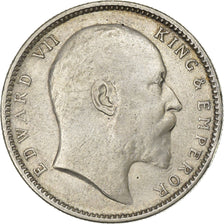 India, Edward VII, Rupee, 1905, Calcutta, Silver, EF(40-45), KM:508