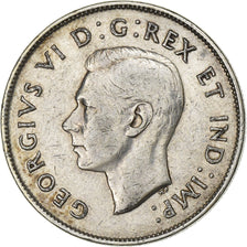 Canada, George VI, 50 Cents, 1945, Royal Canadian Mint, Silver, EF(40-45), KM:36