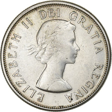 Canada, Elizabeth II, 50 Cents, 1960, Royal Canadian Mint, Silver, EF(40-45)