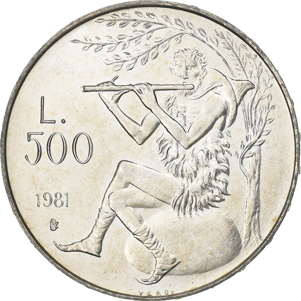 San Marino, 500 Lire, 1981, Silver, MS(63), KM:124