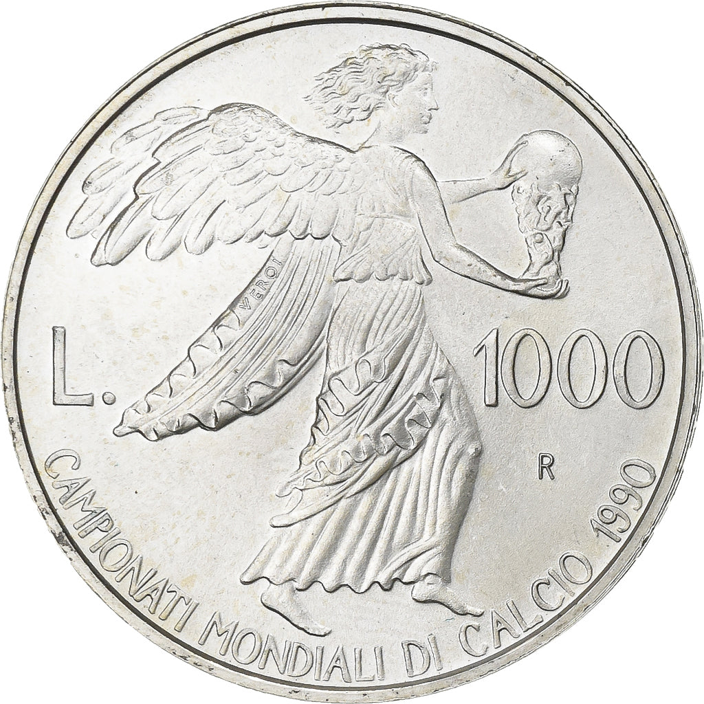 San Marino, 1000 Lire, 1990, Silver, AU(55-58), KM:247