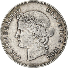 Suisse, 5 Francs, 1892, Bern, Argent, TB+, KM:34