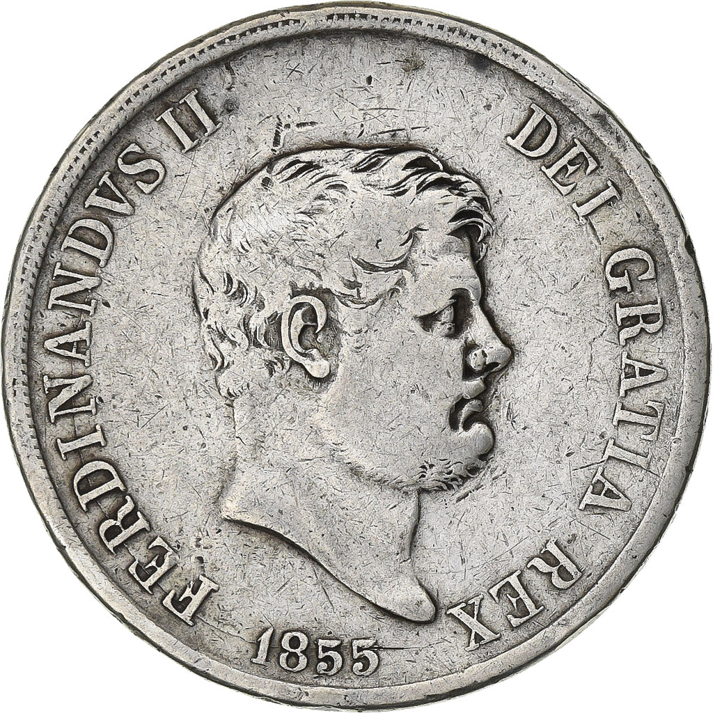 Kingdom of the Two Sicilies, NAPLES, Ferdinando II, 120 Grana, 1855, Naples