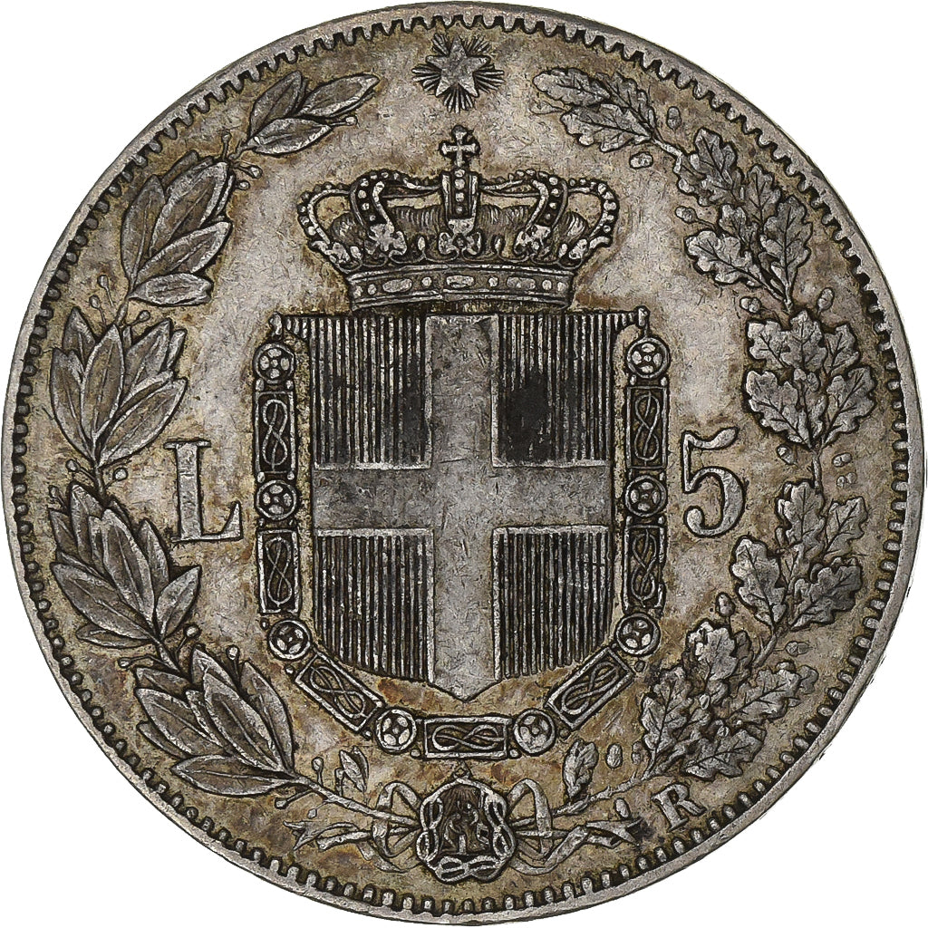 Italy, Umberto I, 5 Lire, 1879, Rome, Silver, EF(40-45), KM:20