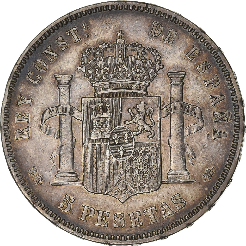 Spain, Alfonso XII, 5 Pesetas, 1878, Madrid, Silver, EF(40-45), KM:676