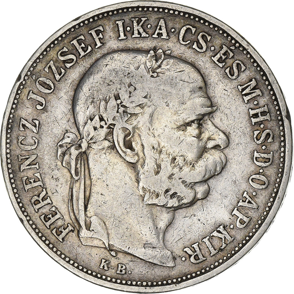 Hungary, Franz Joseph I, 5 Korona, 1900, Kormoczbanya, Silver, VF(30-35), KM:488