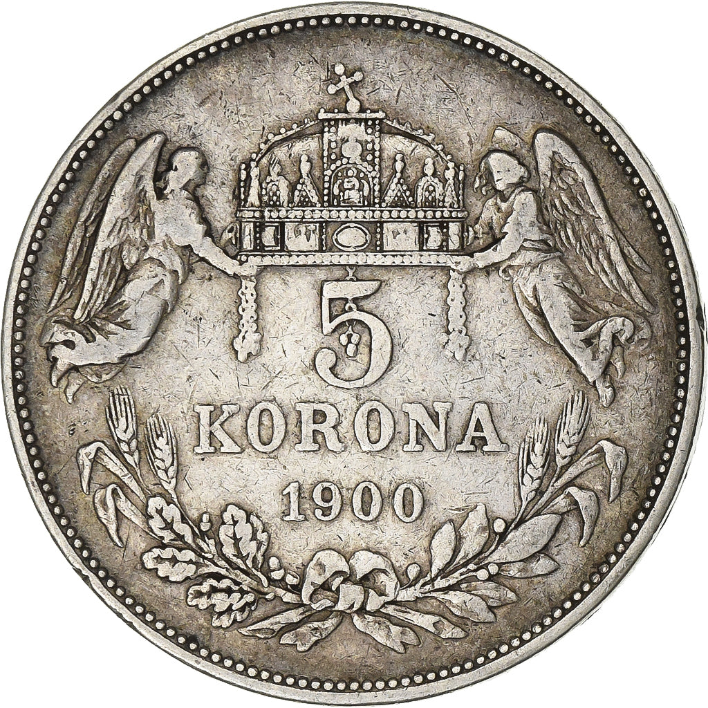 Hungary, Franz Joseph I, 5 Korona, 1900, Kormoczbanya, Silver, VF(30-35), KM:488