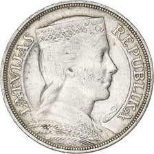 Latvia, 5 Lati, 1932, Silver, VF(30-35), KM:9