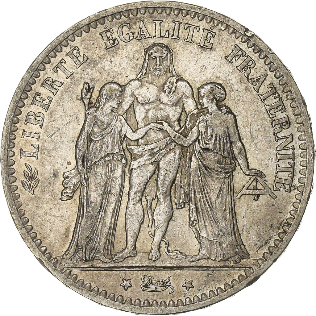 France, 5 Francs, Hercule, 1878, Bordeaux, Argent, TTB, KM:820.2
