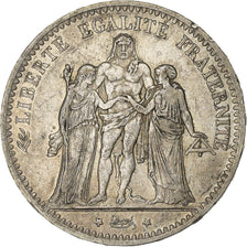 France, 5 Francs, Hercule, 1878, Bordeaux, Silver, EF(40-45), KM:820.2