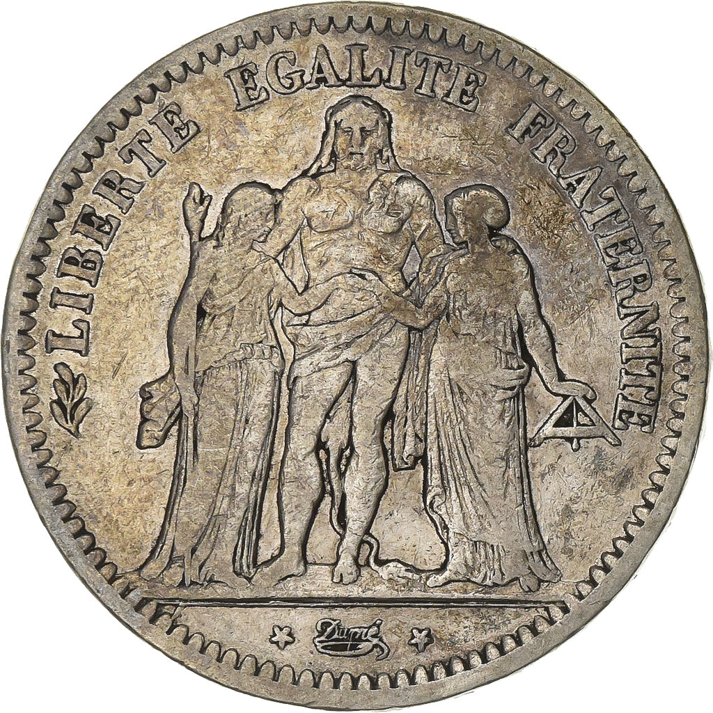 France, 5 Francs, Hercule, 1848, Strasbourg, Argent, TB+, KM:756.2