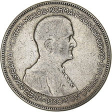 Hungary, 5 Pengö, 1930, Budapest, Silver, VF(20-25), KM:512.1