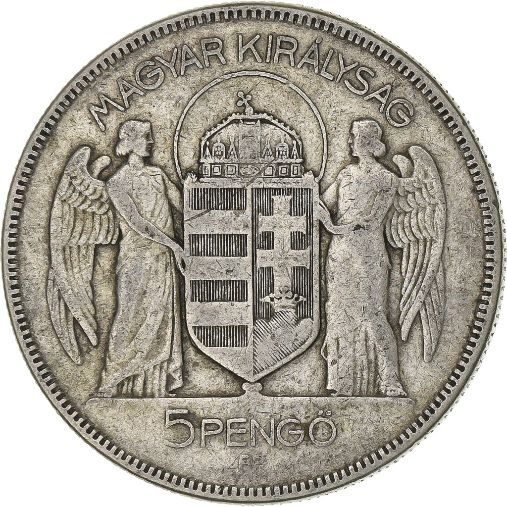 Hungary, 5 Pengö, 1930, Budapest, Silver, VF(20-25), KM:512.1